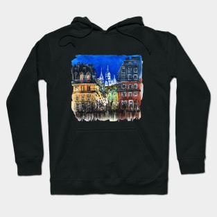 Sacre-Coeur Basilica at night in Paris, France Hoodie